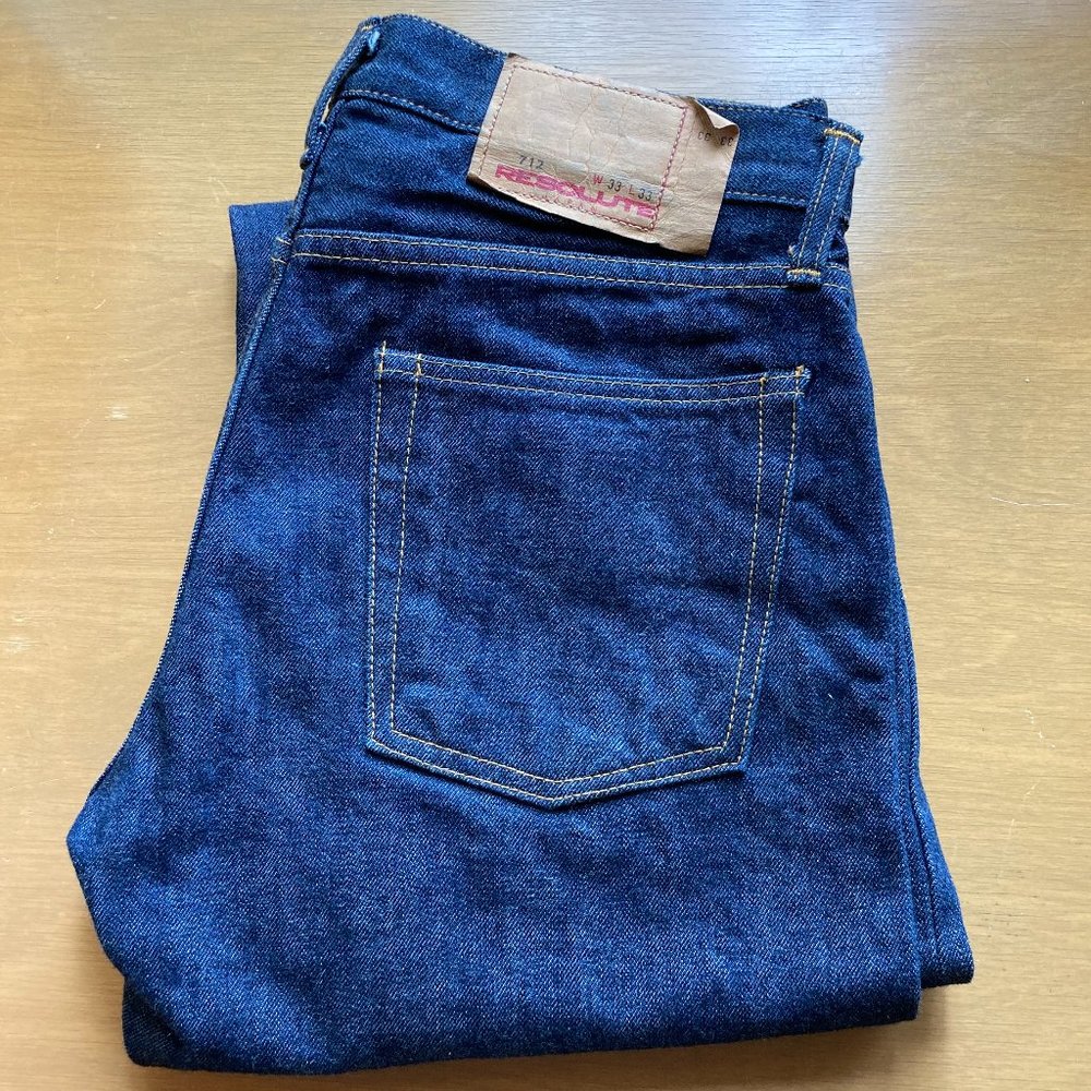 Resolute 712 Straight One Wash Selvedge Denim Size 33/33